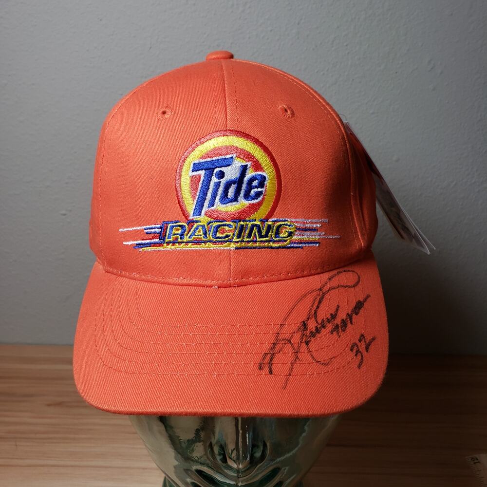 Y2K Tide Racing #32 Ricky Craven Signed Nascar‎ Hat Cap Orange Autographed New